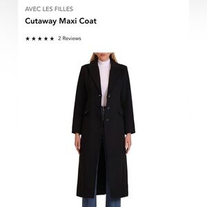 Avec les filles Black Maxi Coat